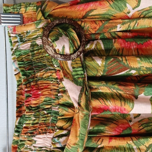 Cynthis Rowley Linen Blend Tropical Maxi Skirt Women's Small Resortwear … - Picture 2 of 6